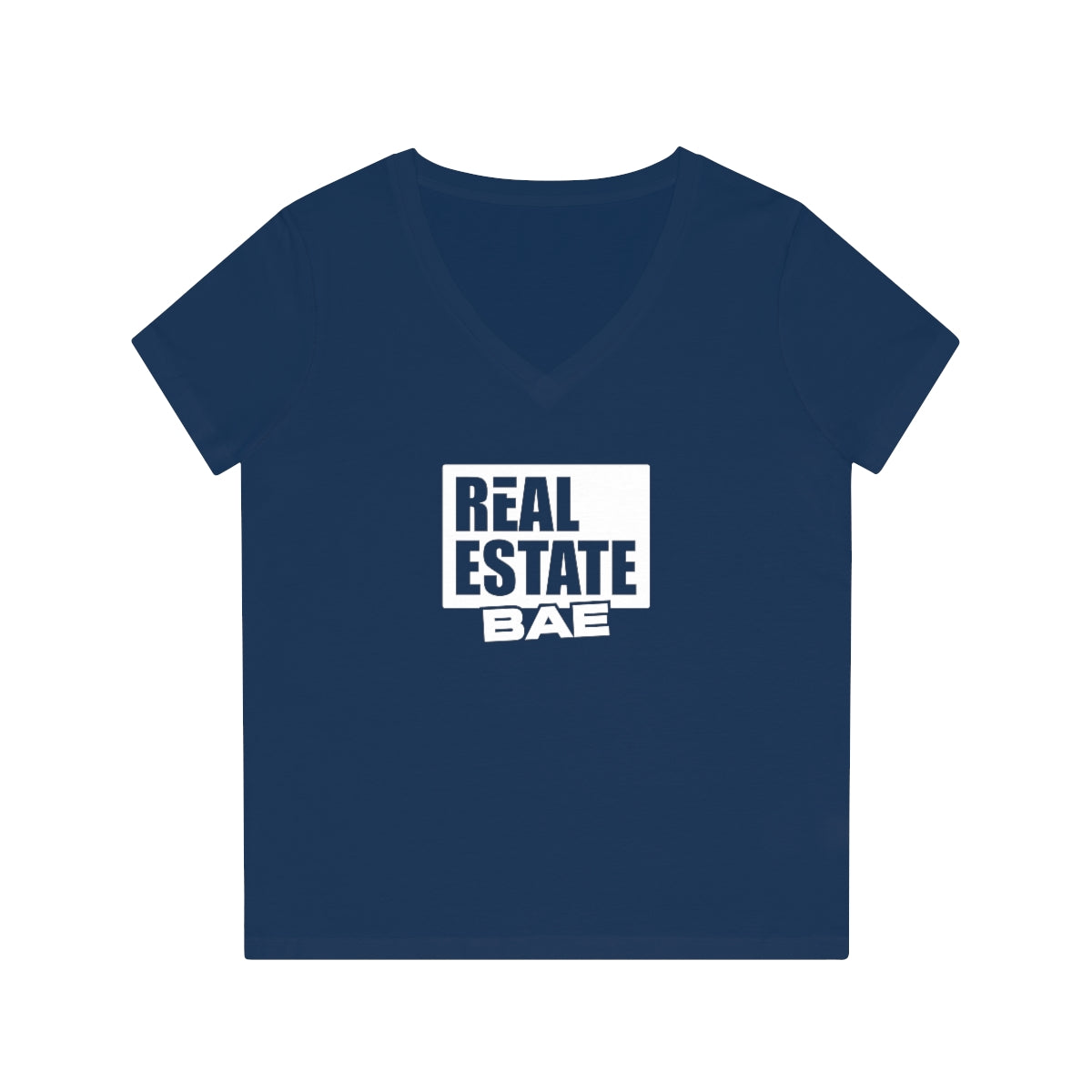 Real Estate Bae™ Women's V-Neck T-Shirt (Dark)