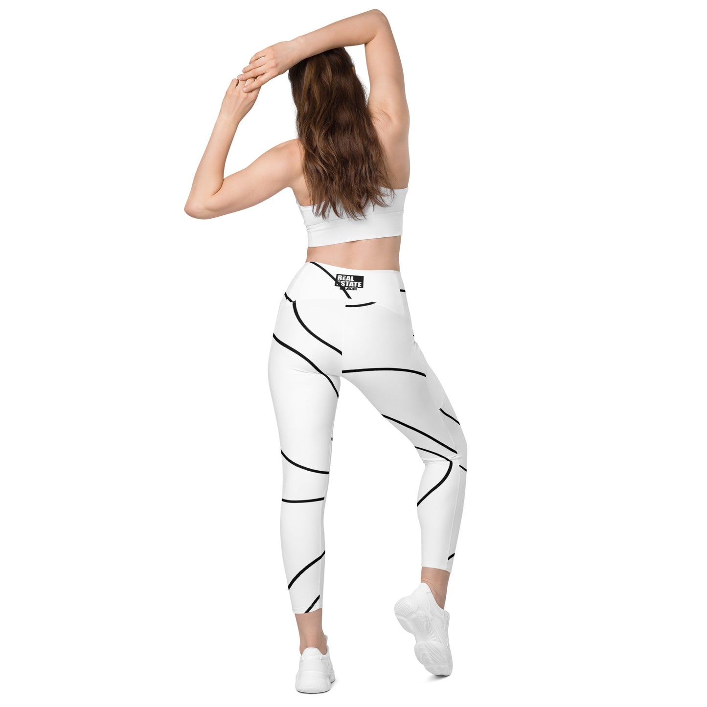 Real Estate Bae Crossover leggings with pockets