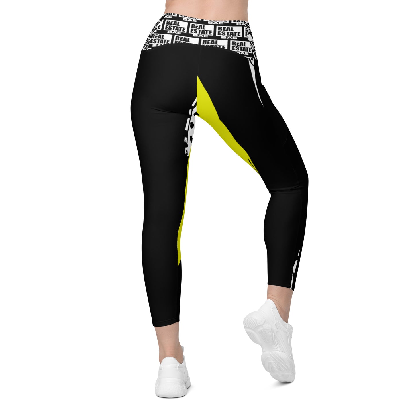 Real Estate Bae Crossover leggings with pockets