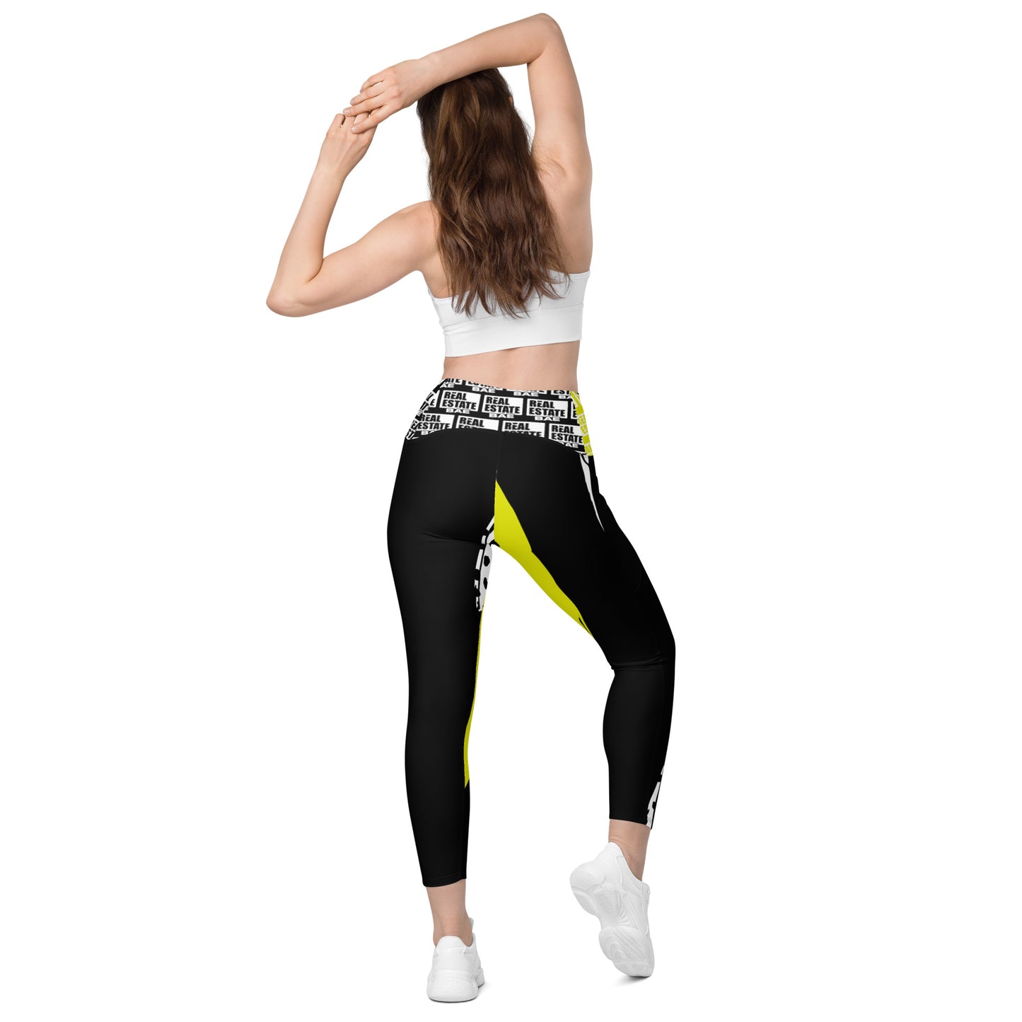 Real Estate Bae Crossover leggings with pockets