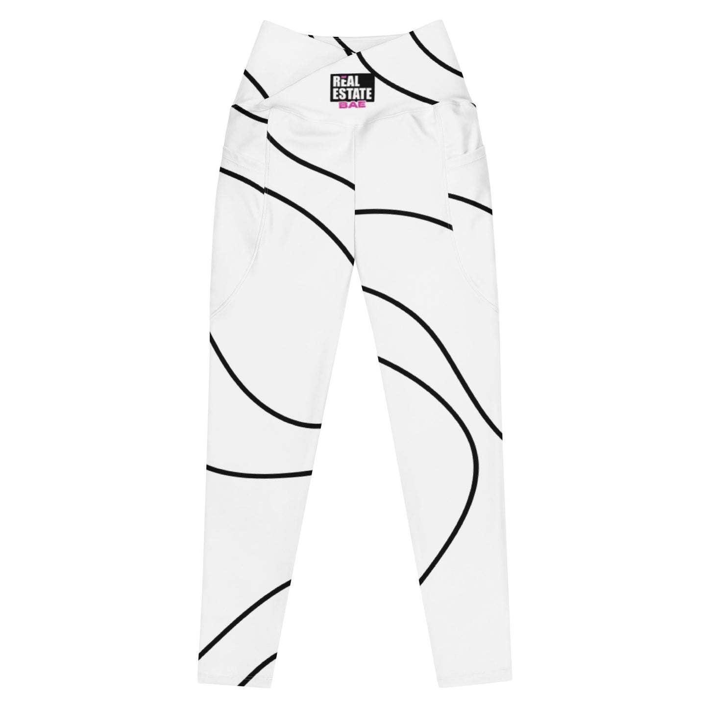 Real Estate Bae Crossover leggings with pockets