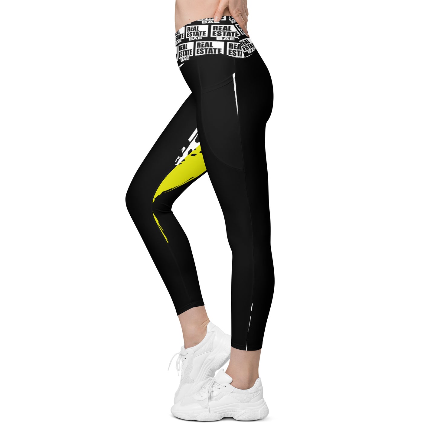 Real Estate Bae Crossover leggings with pockets
