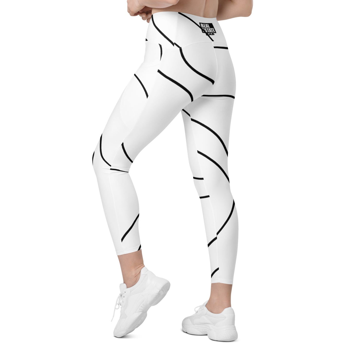 Real Estate Bae Crossover leggings with pockets