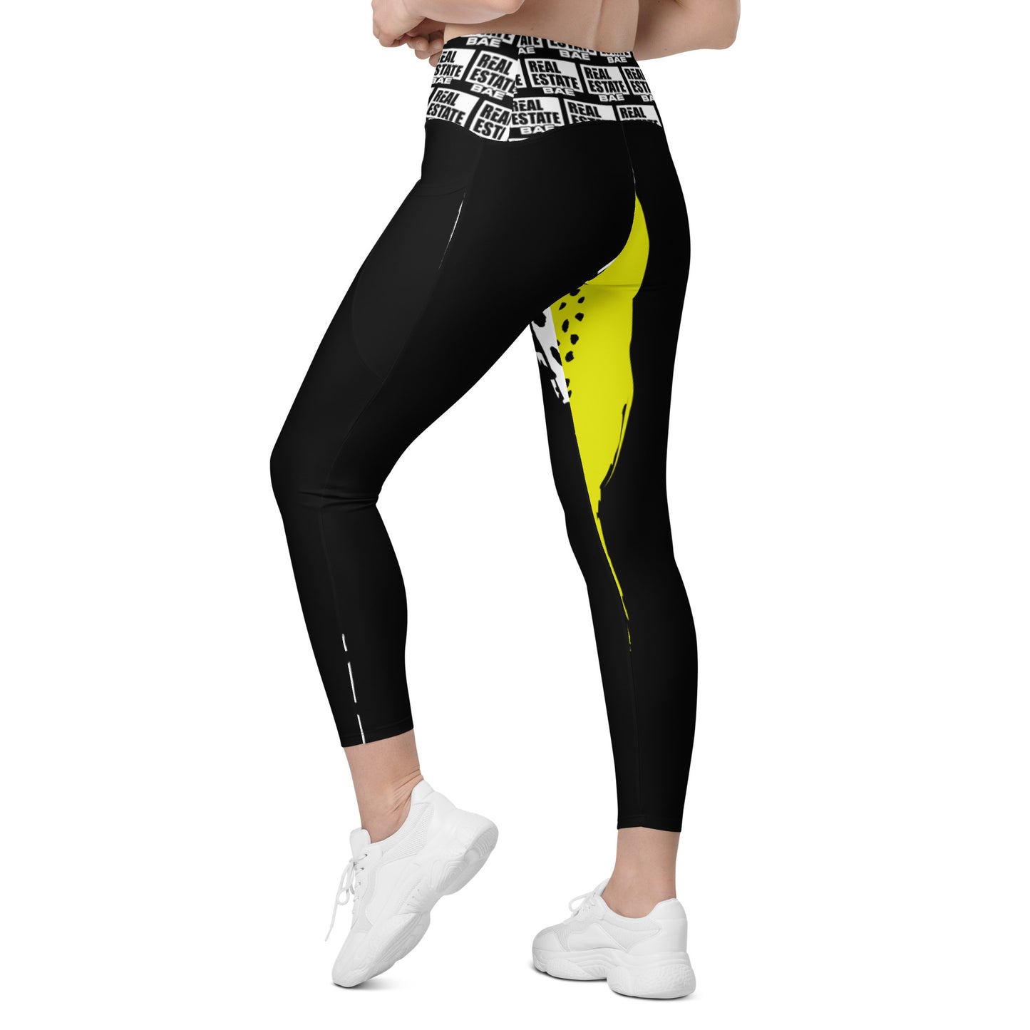 Real Estate Bae Crossover leggings with pockets