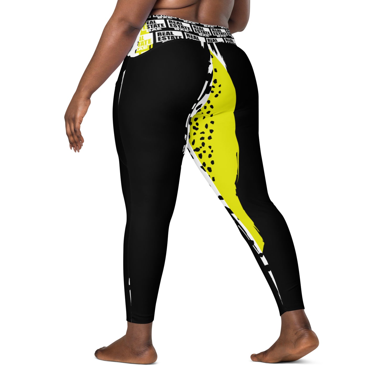 Real Estate Bae Crossover leggings with pockets
