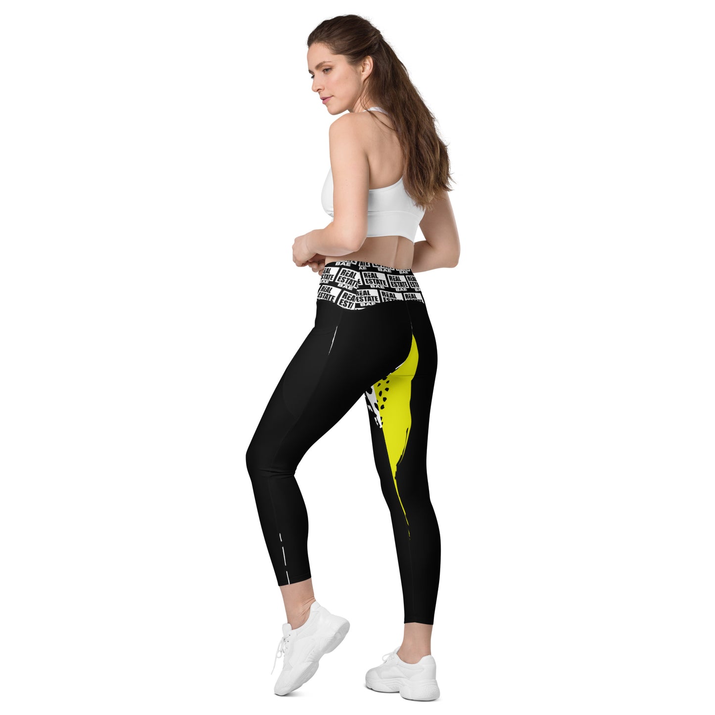 Real Estate Bae Crossover leggings with pockets