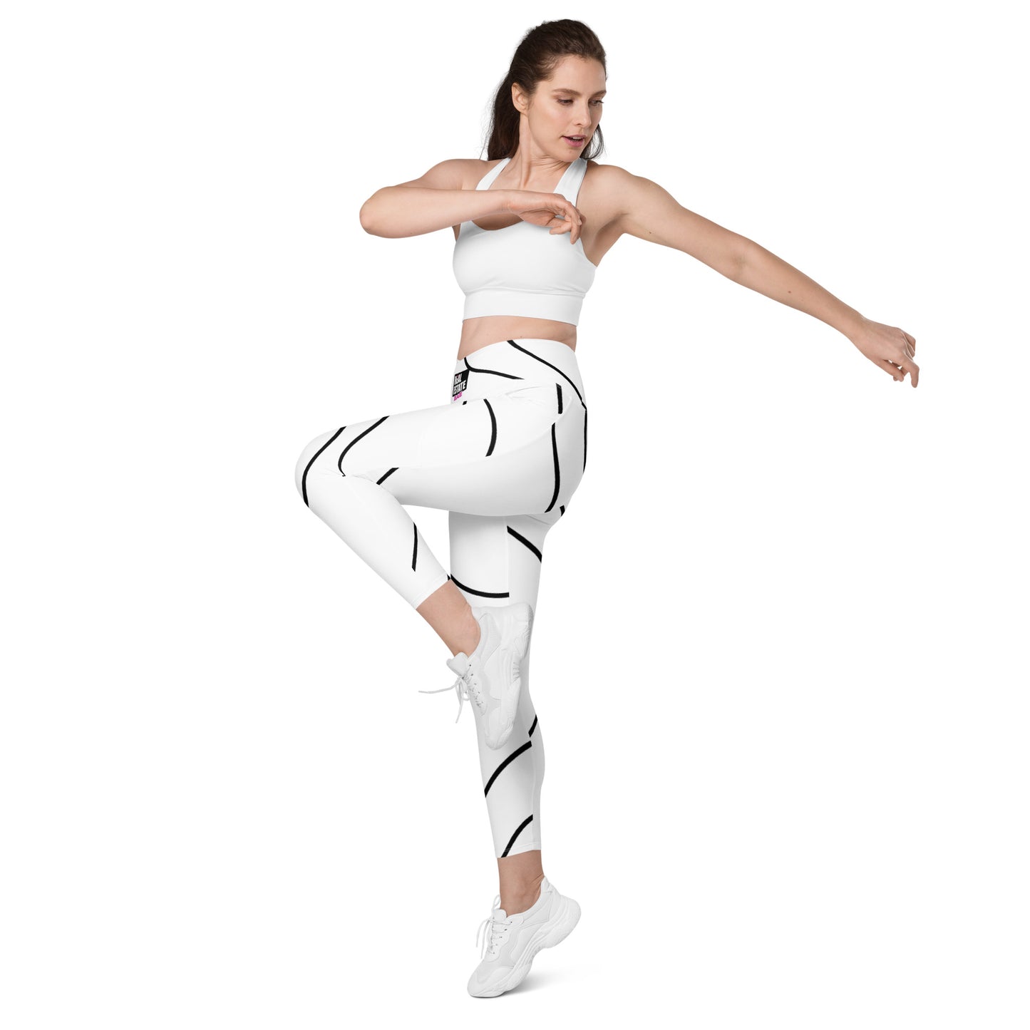 Real Estate Bae Crossover leggings with pockets