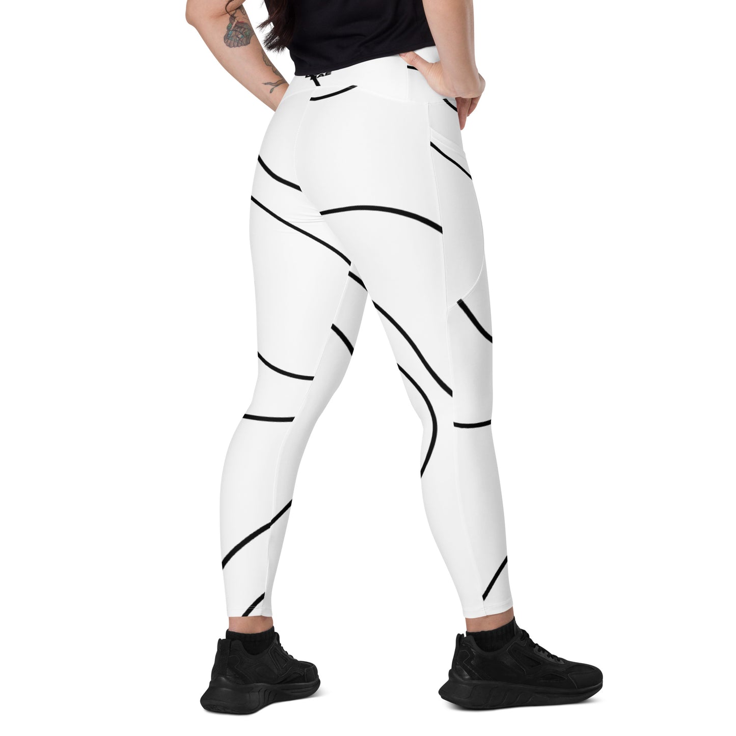Real Estate Bae Crossover leggings with pockets