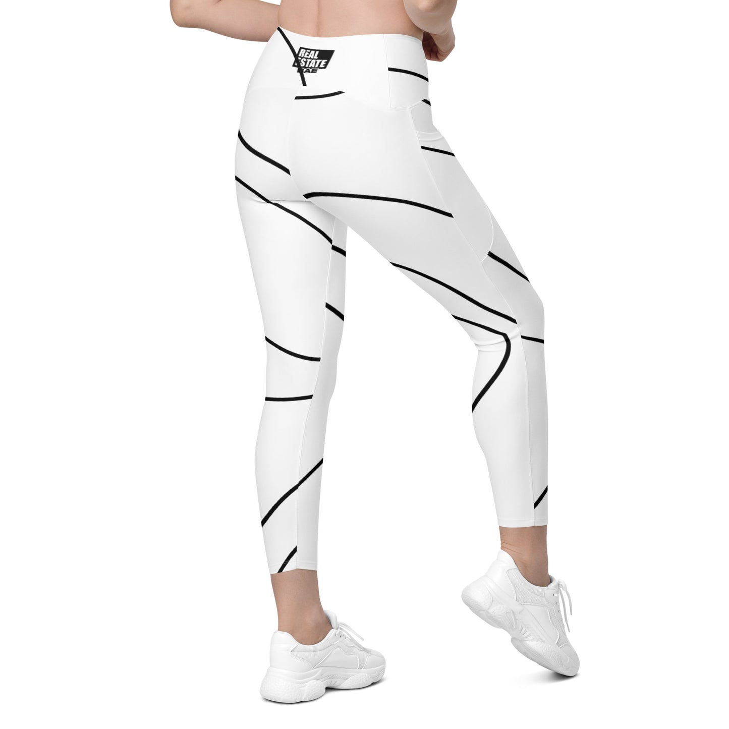 Real Estate Bae Crossover leggings with pockets