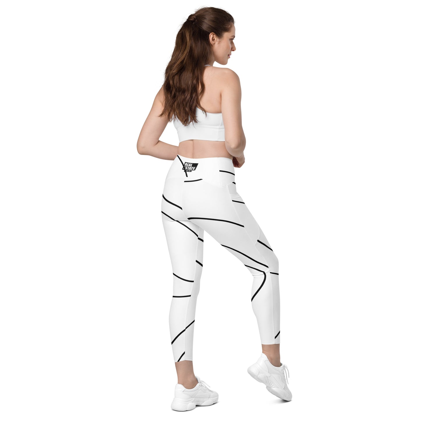 Real Estate Bae Crossover leggings with pockets