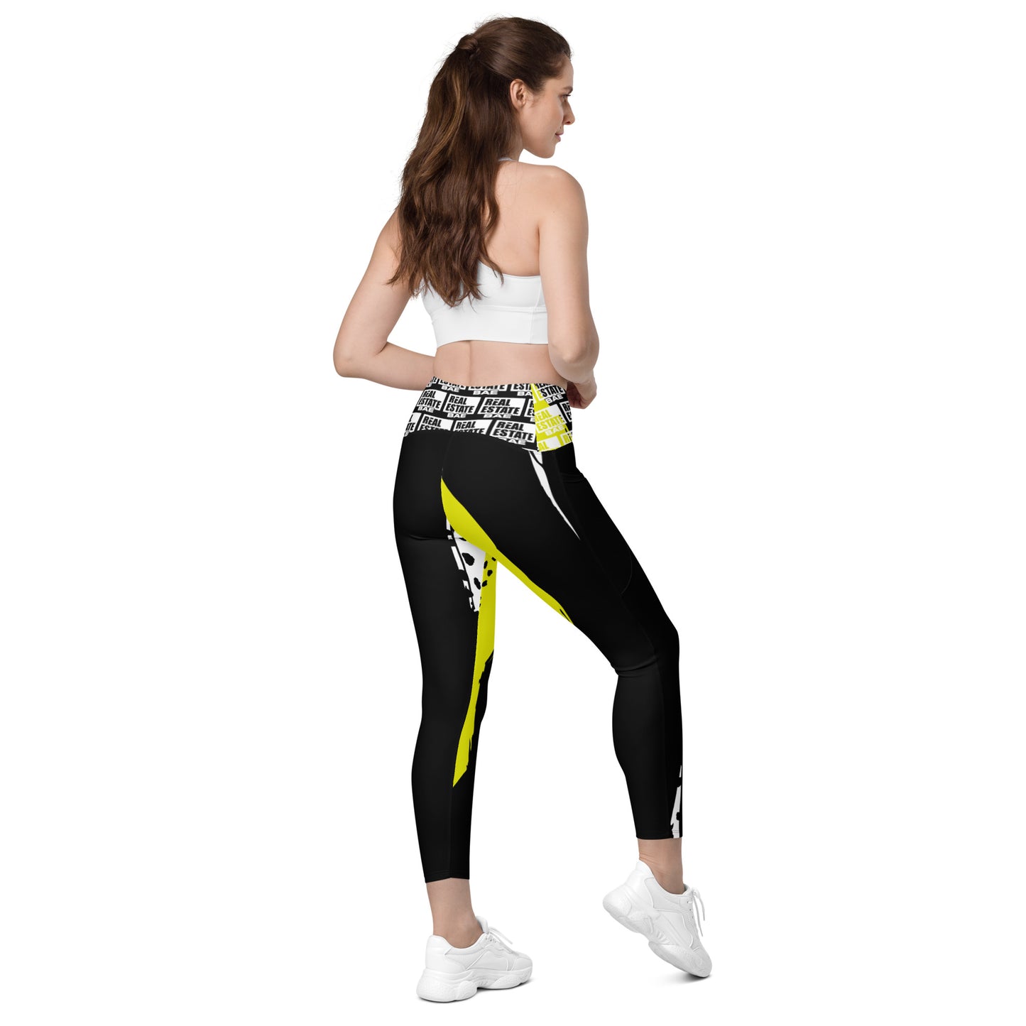 Real Estate Bae Crossover leggings with pockets