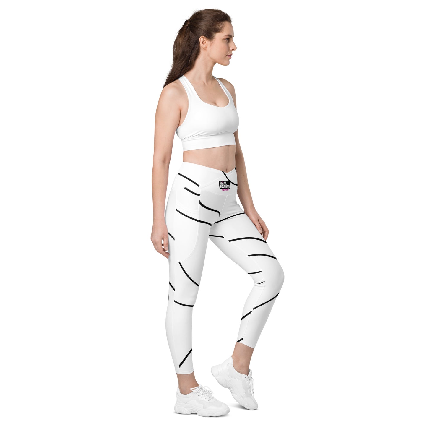 Real Estate Bae Crossover leggings with pockets