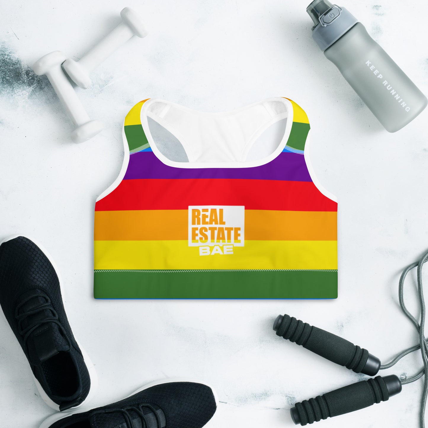 Real Estate Bae Padded Sports Bra