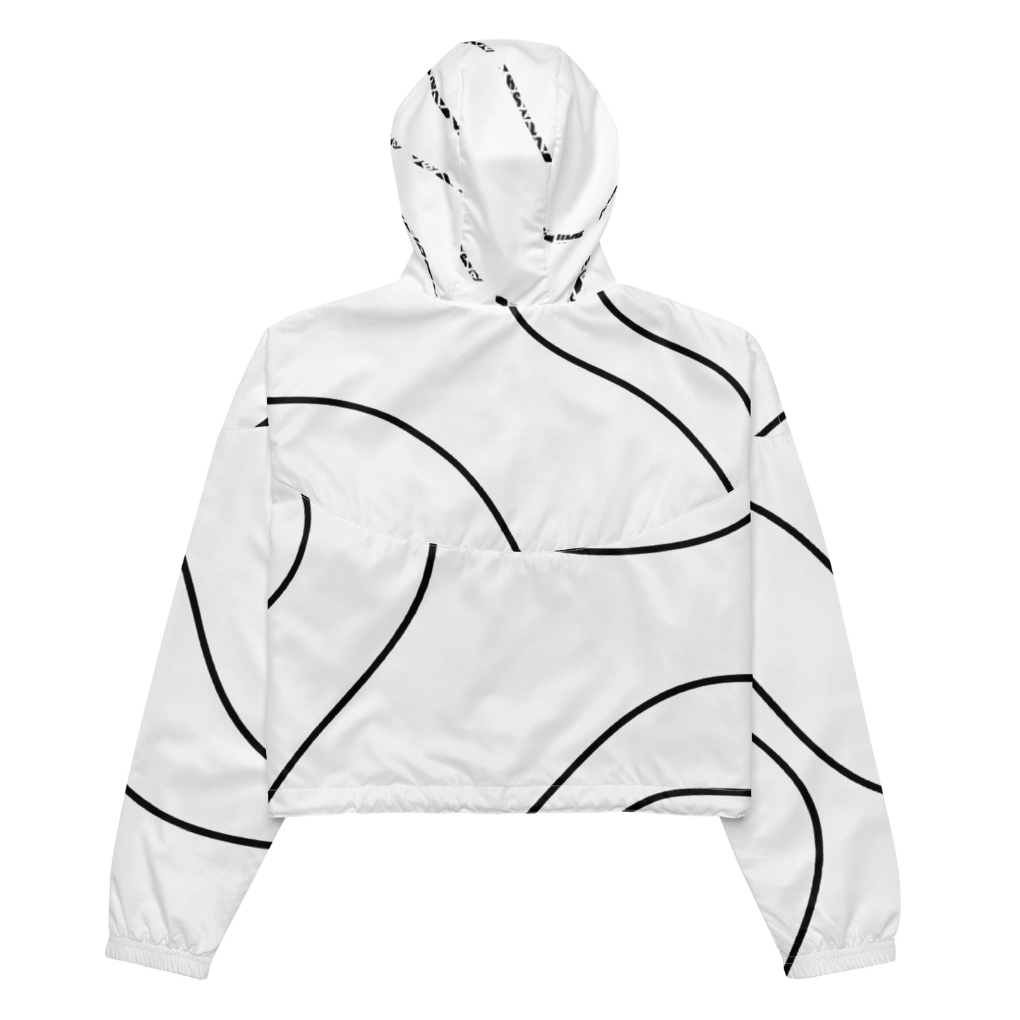 Real Estate Bae™ Women’s cropped windbreaker (black & white)