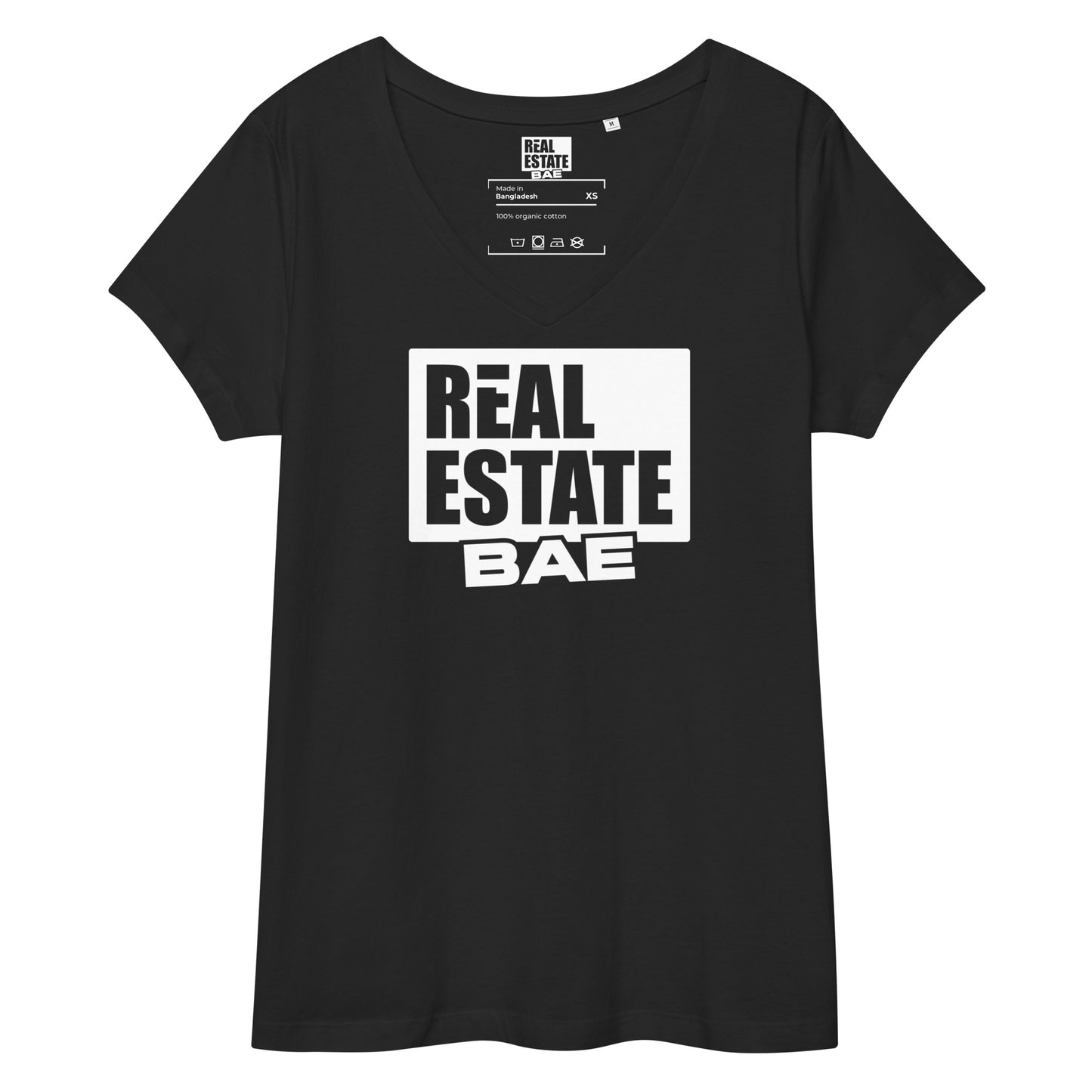 Real Estate Bae™ Women’s fitted v-neck t-shirt