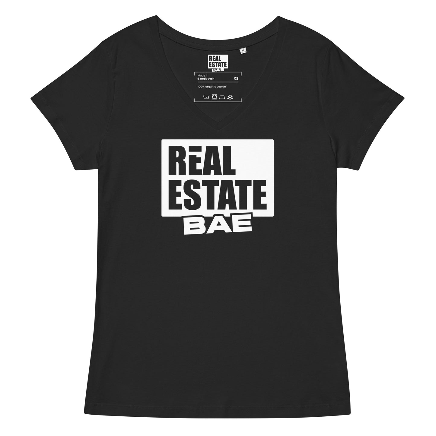Real Estate Bae™ Women’s fitted v-neck t-shirt