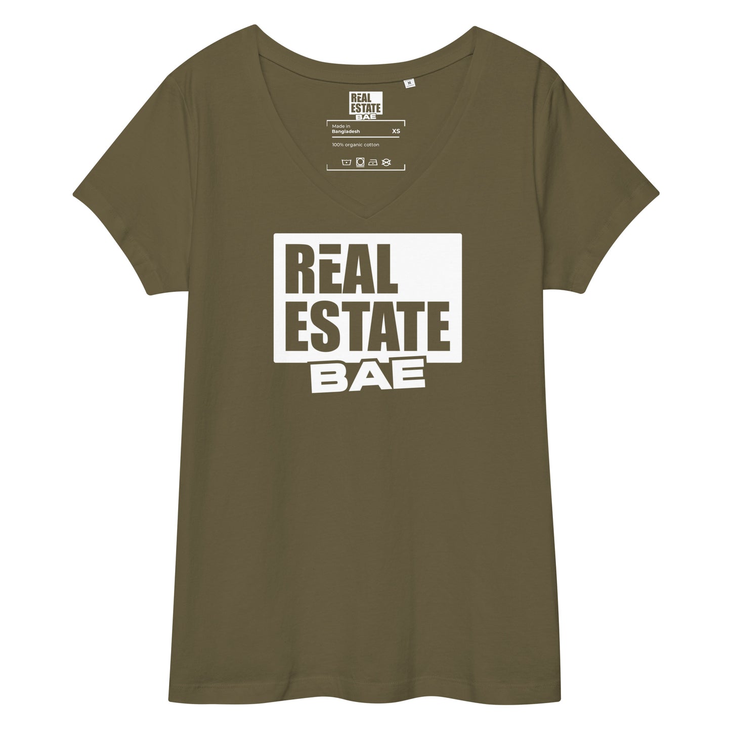 Real Estate Bae™ Women’s fitted v-neck t-shirt