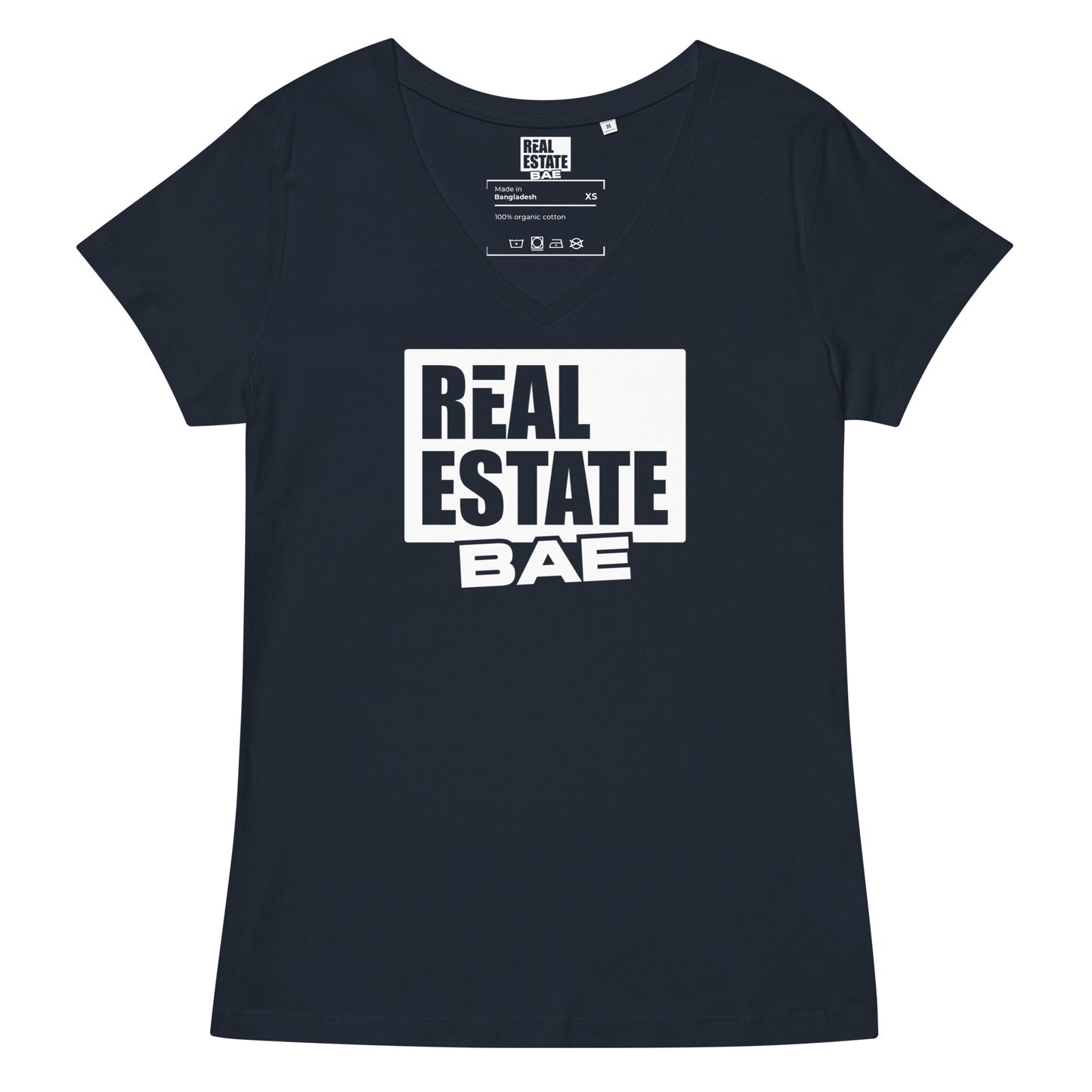 Real Estate Bae™ Women’s fitted v-neck t-shirt