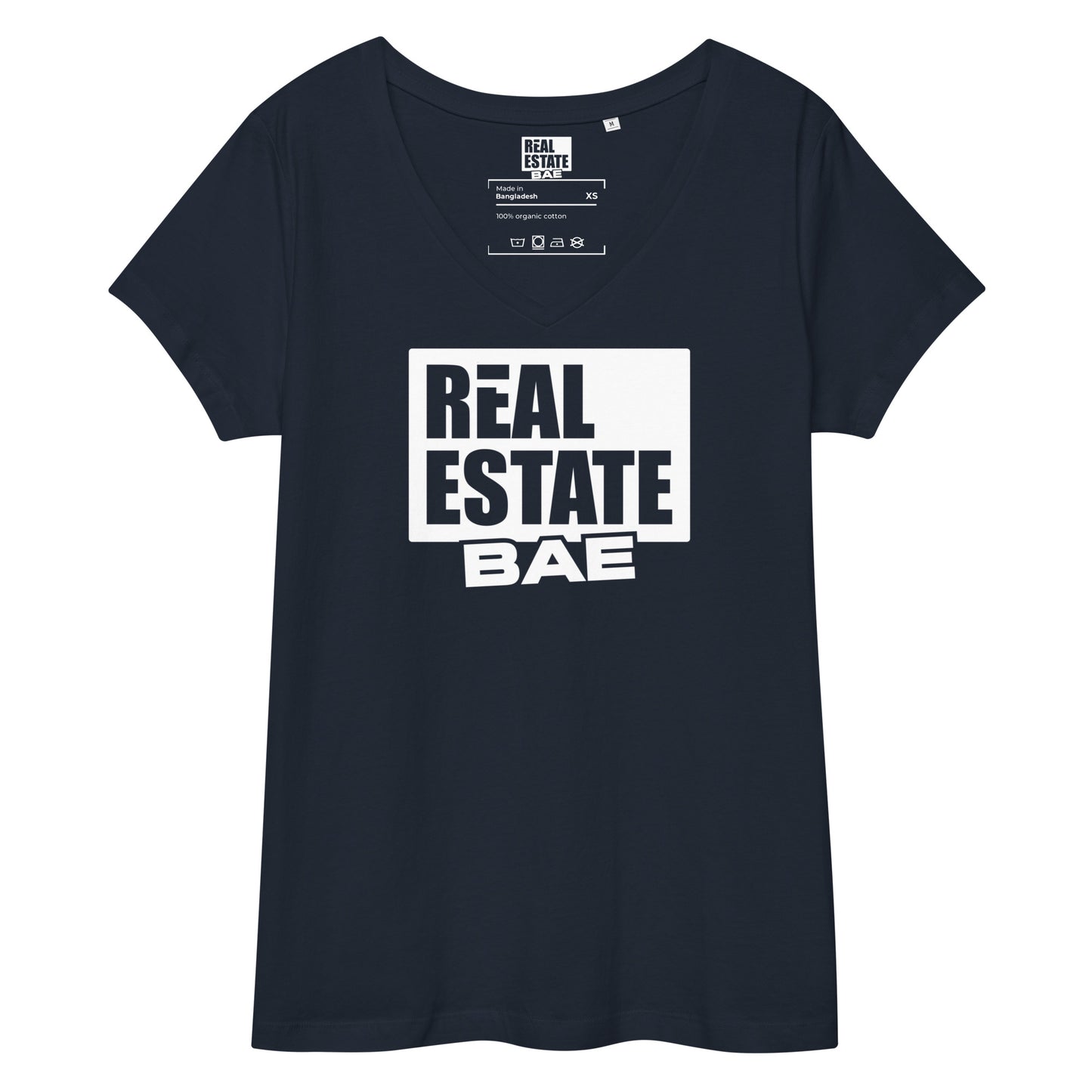 Real Estate Bae™ Women’s fitted v-neck t-shirt