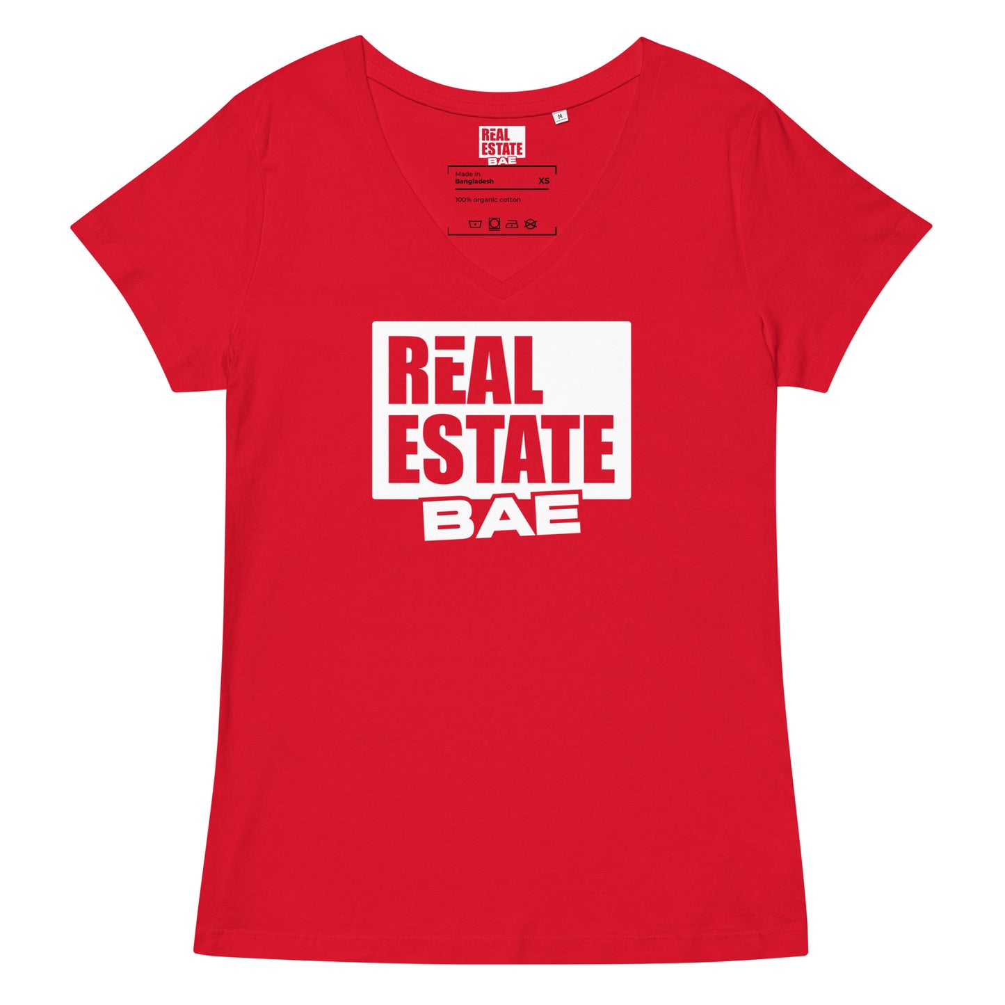 Real Estate Bae™ Women’s fitted v-neck t-shirt