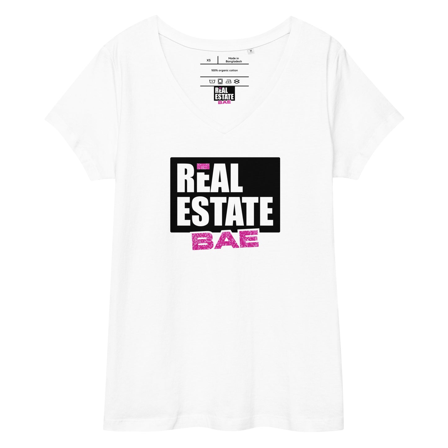Real Estate Bae™ Women’s fitted v-neck t-shirt