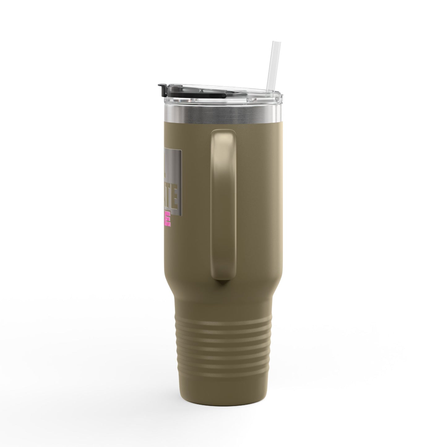 40oz Travel Mug — Real Estate Bae Insulated Tumbler (Handle & Straw)
