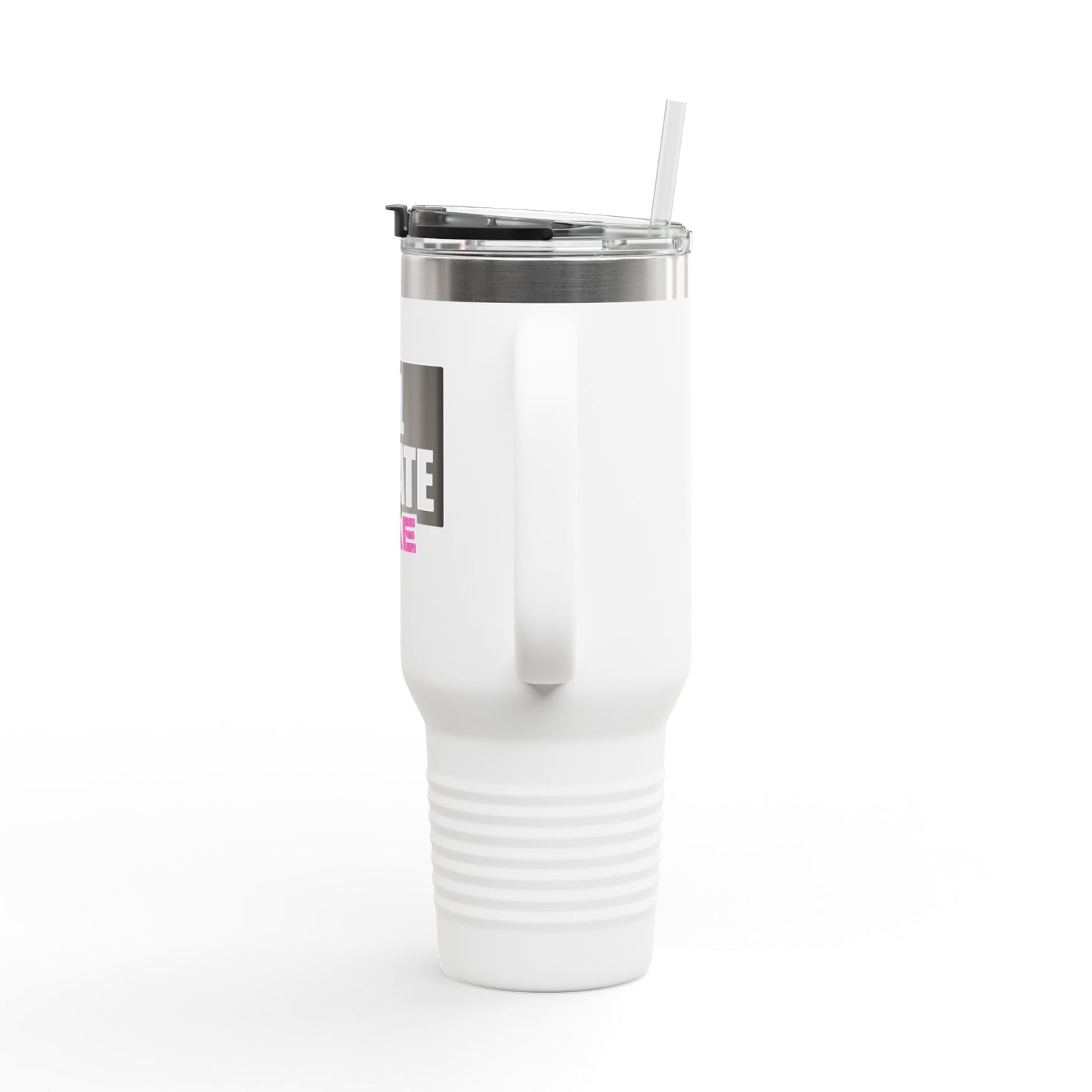 40oz Travel Mug — Real Estate Bae Insulated Tumbler (Handle & Straw)