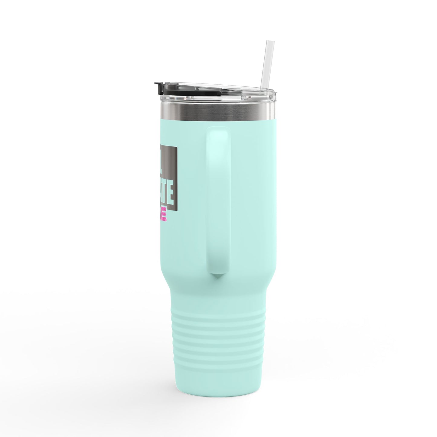 40oz Travel Mug — Real Estate Bae Insulated Tumbler (Handle & Straw)