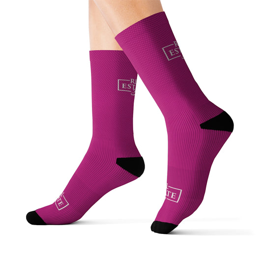 Real Estate Bae™ Pink Socks