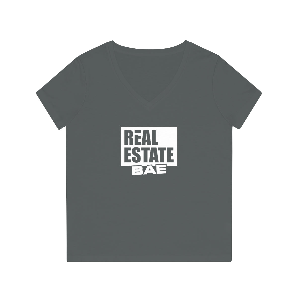 Real Estate Bae™ Women's V-Neck T-Shirt (Dark)